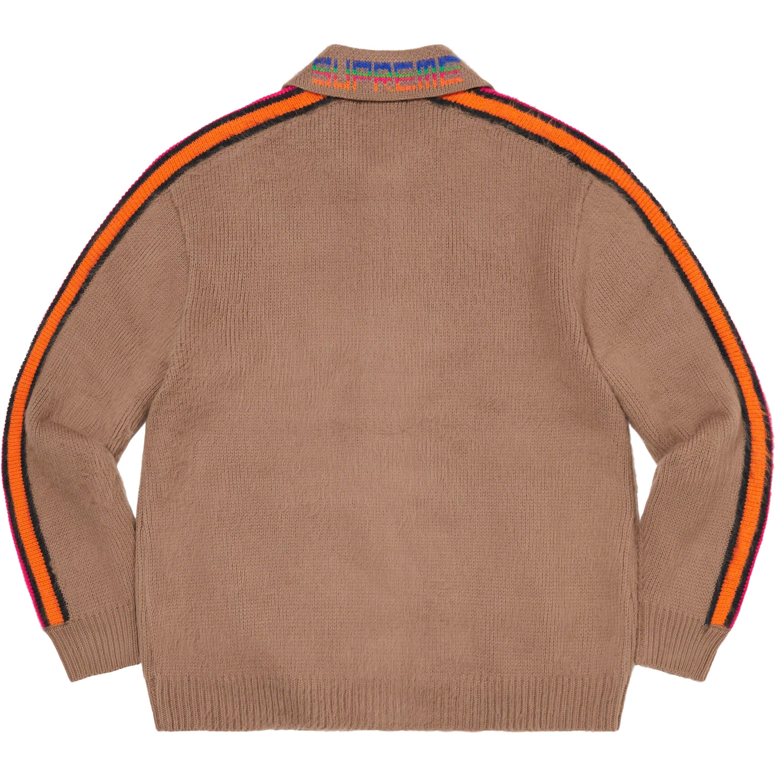 Sleeve Stripe Zip Up Sweater view 4
